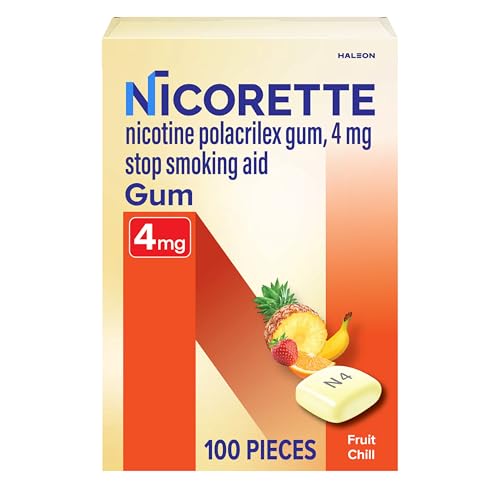 Nicorette 4mg Nicotine Gum — Fruit Chill, 100 Count