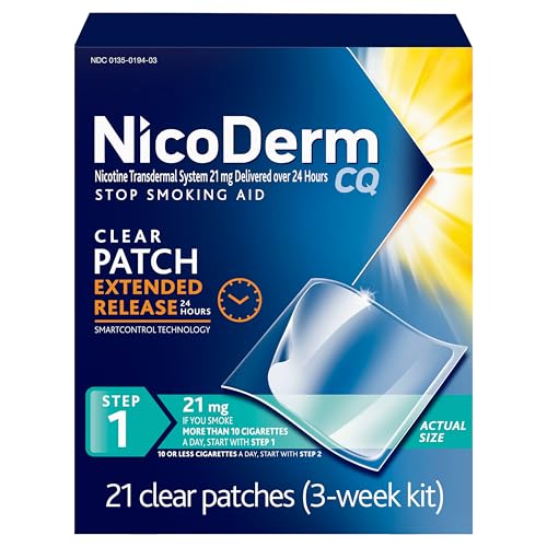 NicoDerm CQ Step 1 Clear Patch 21mg — 21 Count