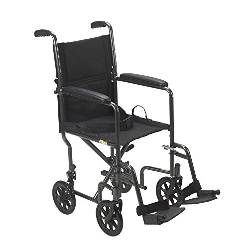 Drive Medical Steel Transport Wheelchair 19in Seat