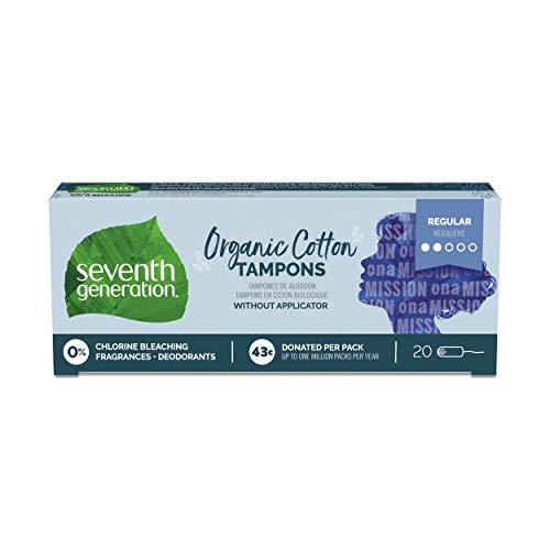 Seventh Generation Organic Cotton Tampons Regular 20-Count