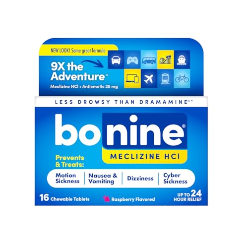Bonine Meclizine HCl 25mg 16-Count