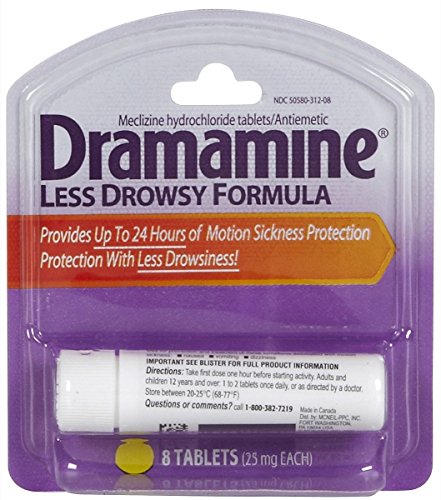 Dramamine Less Drowsy Formula 25mg 8-Count
