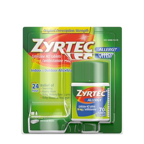 Zyrtec 24HR Allergy Relief Tablets (70-count)