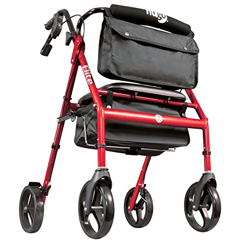 Hugo Elite Rollator Walker — Red