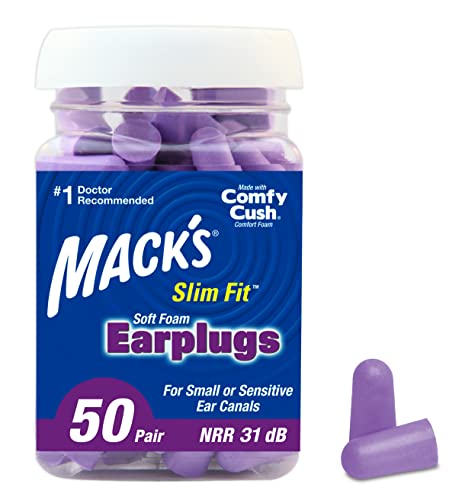 Mack's Slim Fit Soft Foam Earplugs (50 pairs)