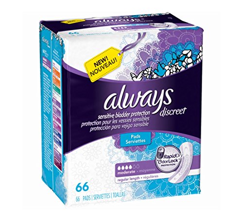 Always Discreet Incontinence Pads — Moderate Absorbency