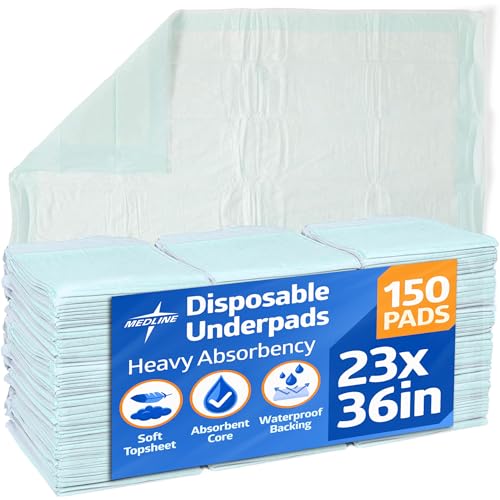 Medline Premium Disposable Bed Pads — 23x36in (150 count)