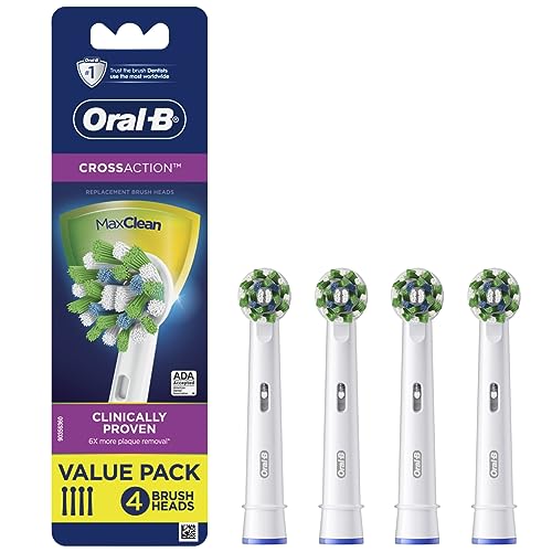 Oral-B CrossAction Replacement Brush Heads 4-Count