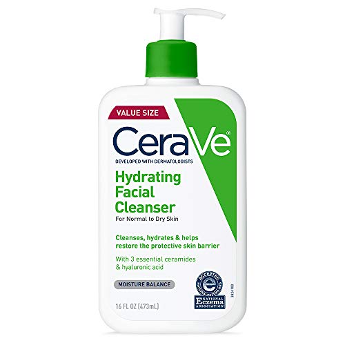 CeraVe Hydrating Facial Cleanser 16oz for Normal to Dry Skin