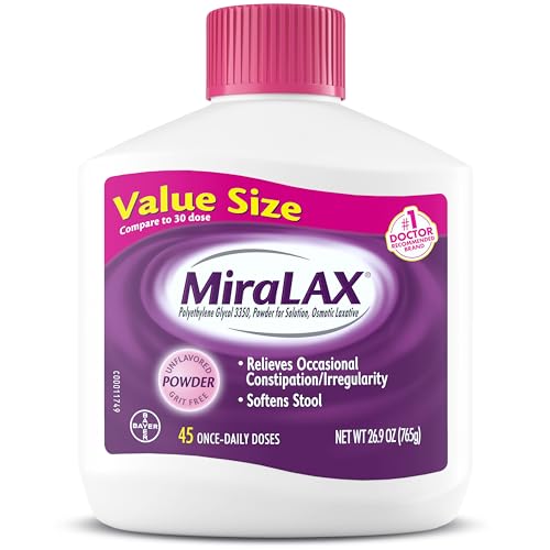 MiraLAX Osmotic Laxative Polyethylene Glycol 3350 Powder