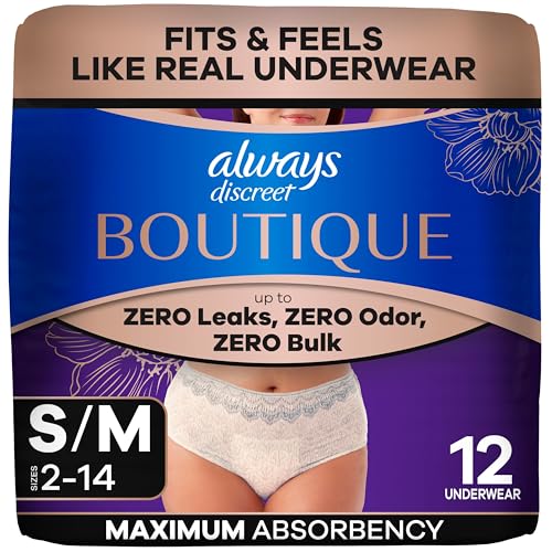 Always Discreet Boutique Incontinence Underwear — Medium