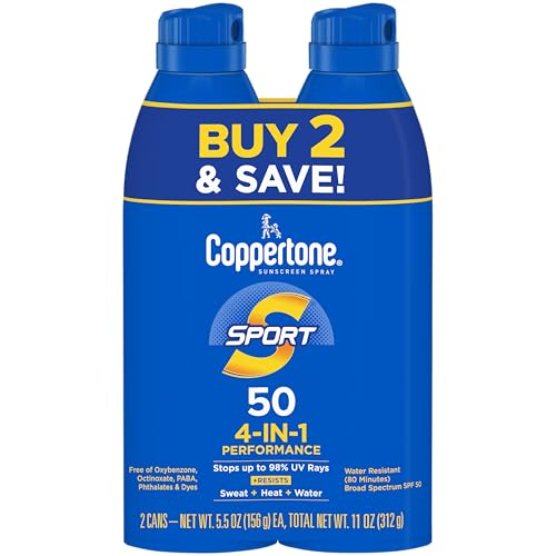 Coppertone Sport Continuous Spray SPF 50 5.5oz Value 2-Pack