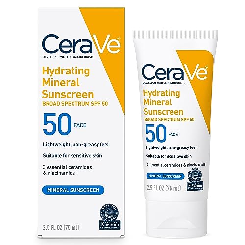 CeraVe 100% Mineral Sunscreen SPF 50 Face Lotion