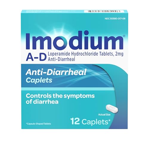 Imodium A-D Anti-Diarrheal Loperamide Caplets 12-Count