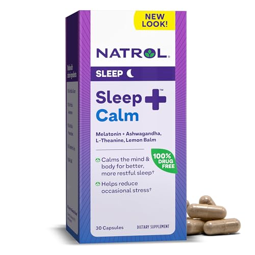 Natrol Sleep+ Calm Melatonin + Ashwagandha 60-Count